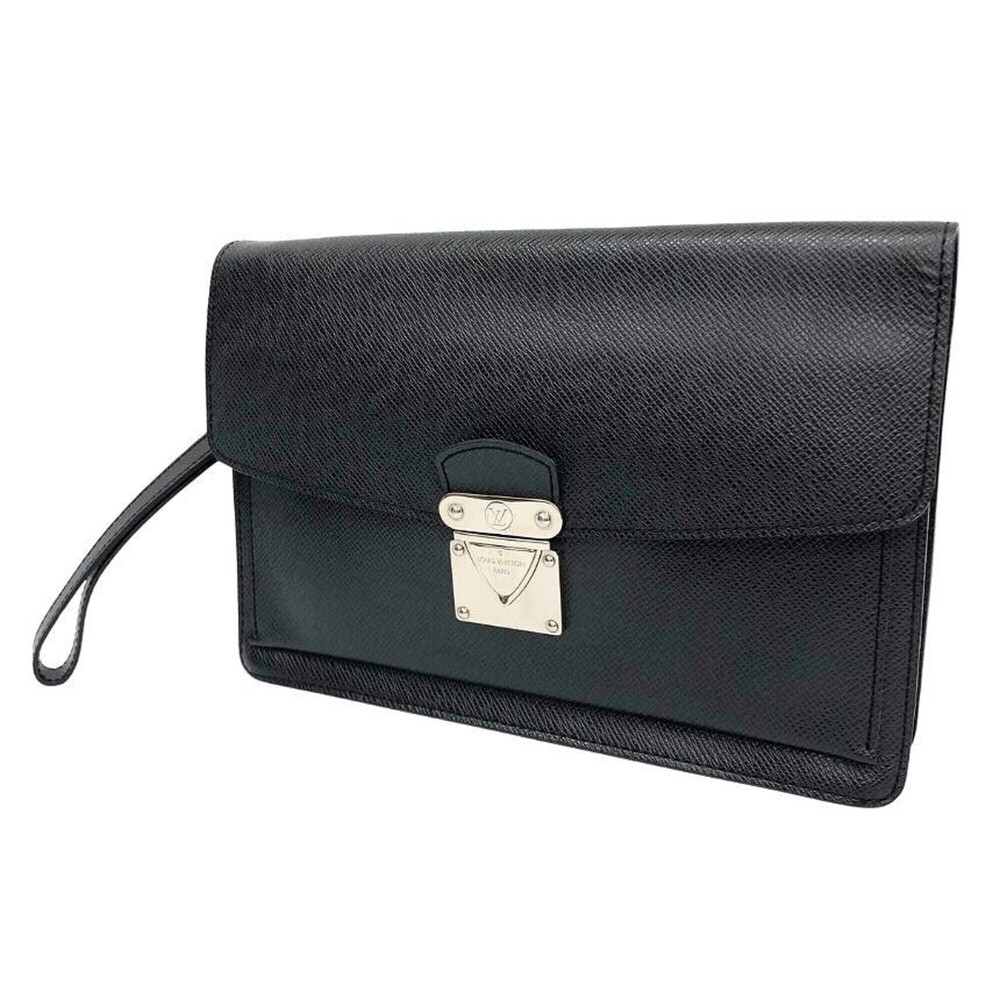 Louis Vuitton Taiga Belaia Second Bag M32592 Handbag Clutch Ardoise Black